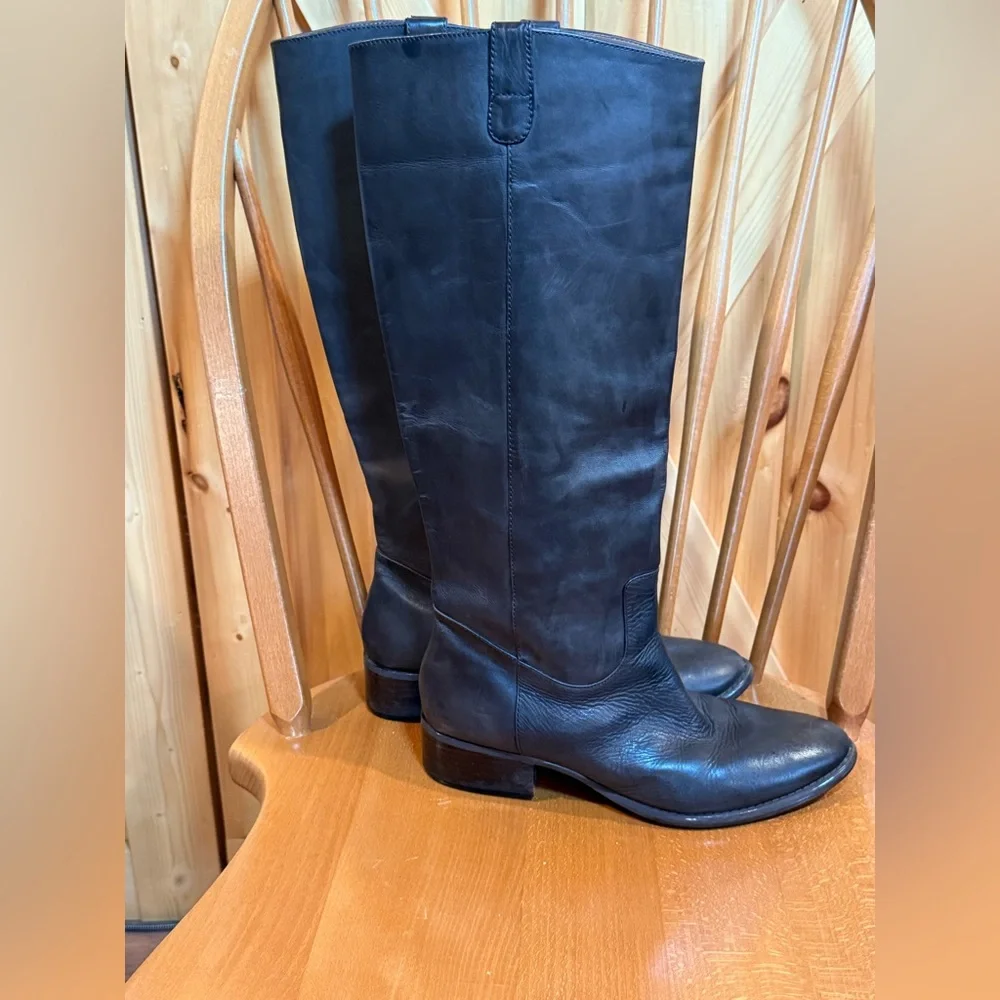 Donald J Pliner Soft Brown Luxury Leather Knee-High Riding Boots ladies 8.5 - Picture 8 of 16